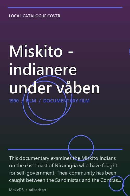 Miskito - indianere under våben poster