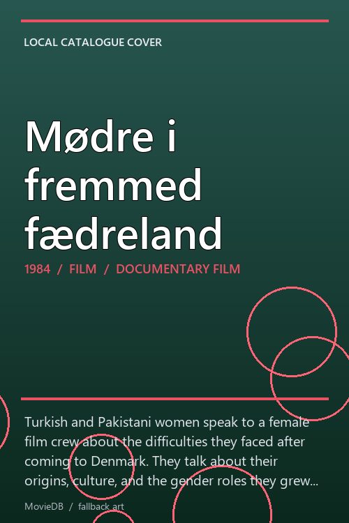 Mødre i fremmed fædreland poster