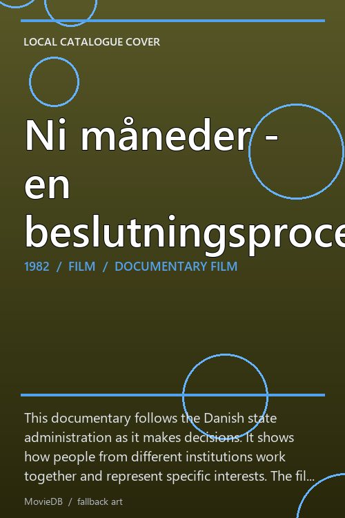 Ni måneder - en beslutningsproces poster
