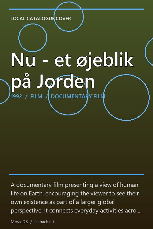 Nu - et øjeblik på Jorden poster