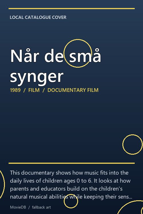 Når de små synger poster