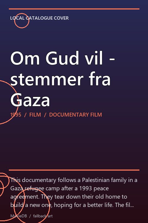 Om Gud vil - stemmer fra Gaza poster
