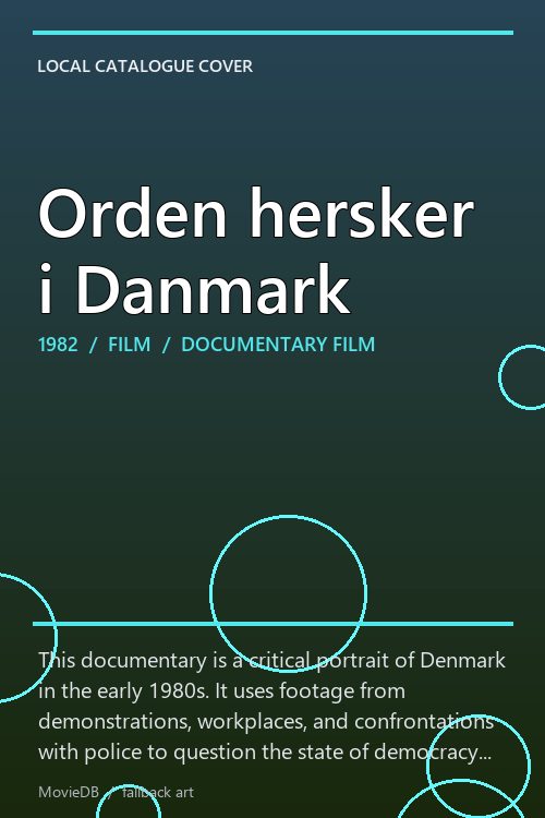 Orden hersker i Danmark poster