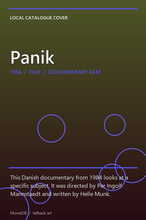 Panik poster