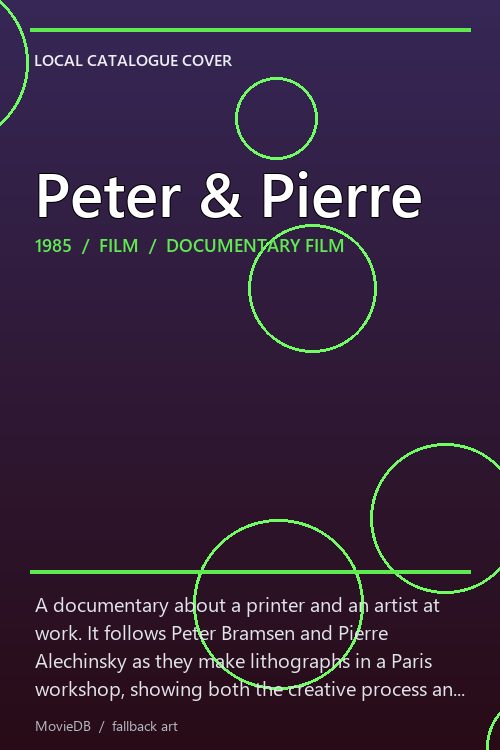 Peter & Pierre poster