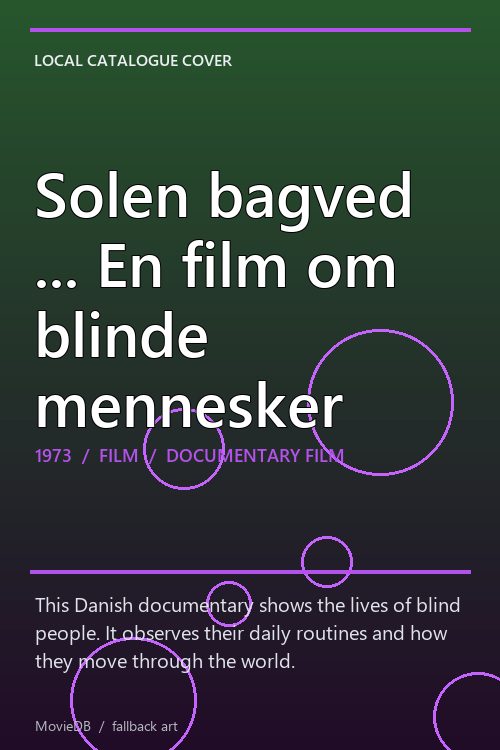 Solen bagved ... En film om blinde mennesker poster