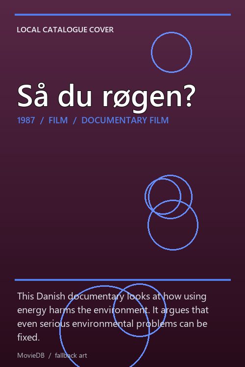 Så du røgen? poster