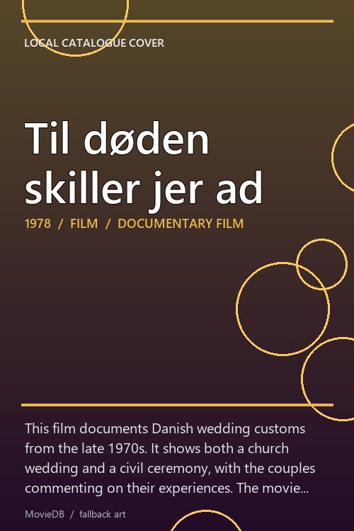 Til døden skiller jer ad poster