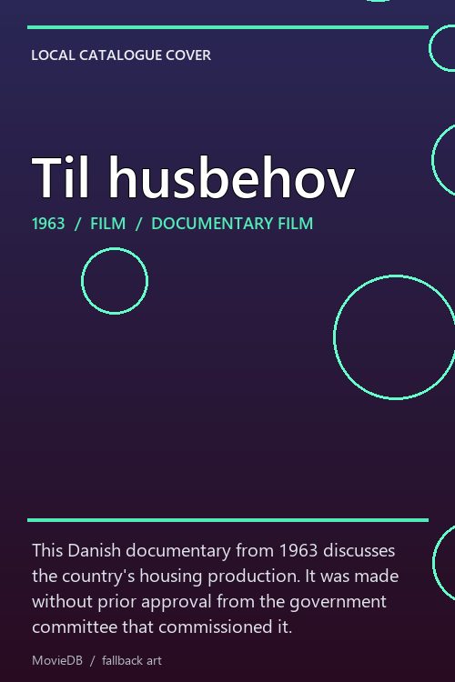 Til husbehov poster