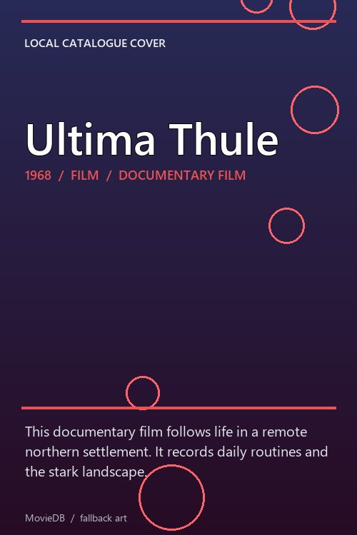 Ultima Thule poster