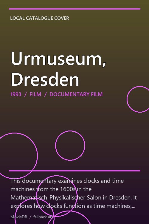 Urmuseum, Dresden poster