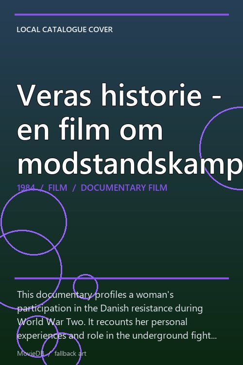 Veras historie - en film om modstandskamp poster