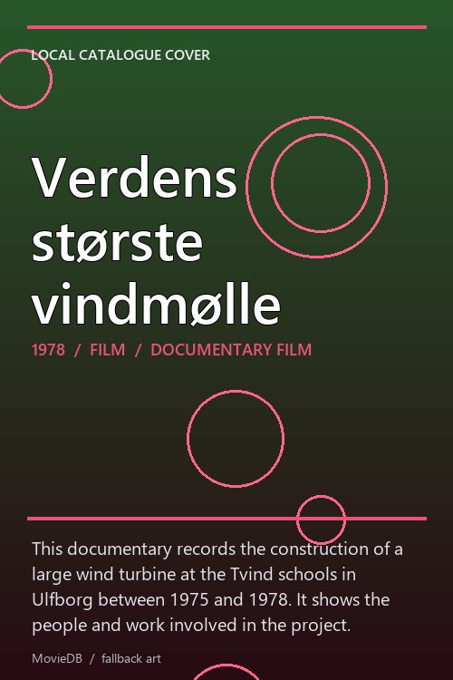 Verdens største vindmølle poster