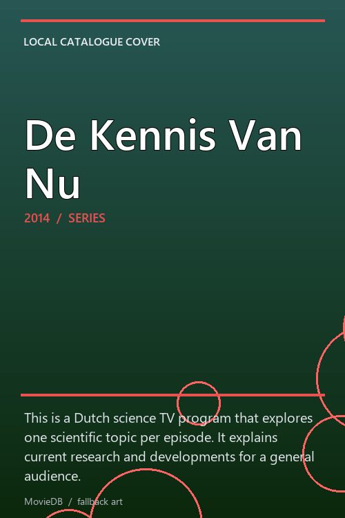 De Kennis Van Nu poster