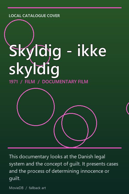 Skyldig - ikke skyldig poster