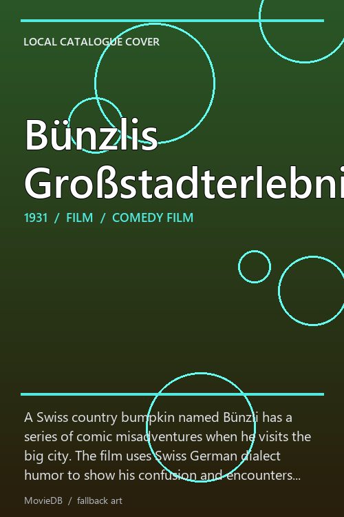 Bünzlis Großstadterlebnisse poster