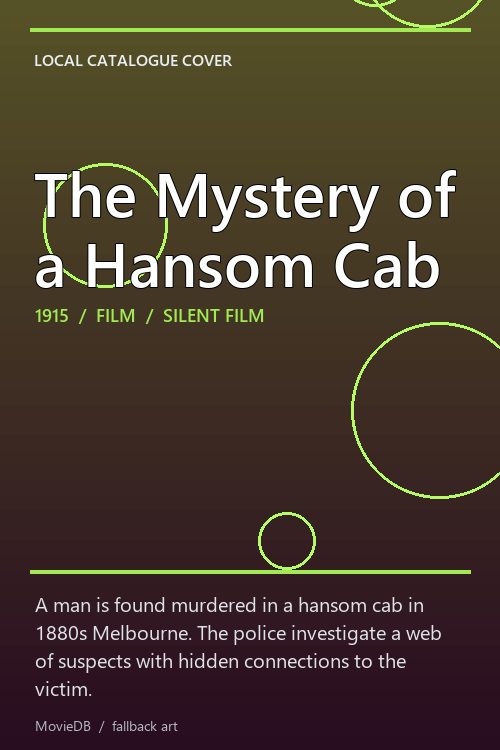 The Mystery of a Hansom Cab poster