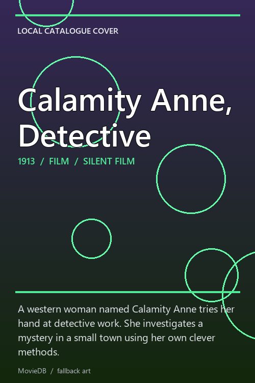 Calamity Anne, Detective poster