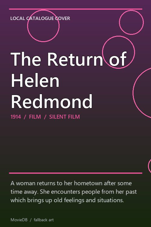 The Return of Helen Redmond poster