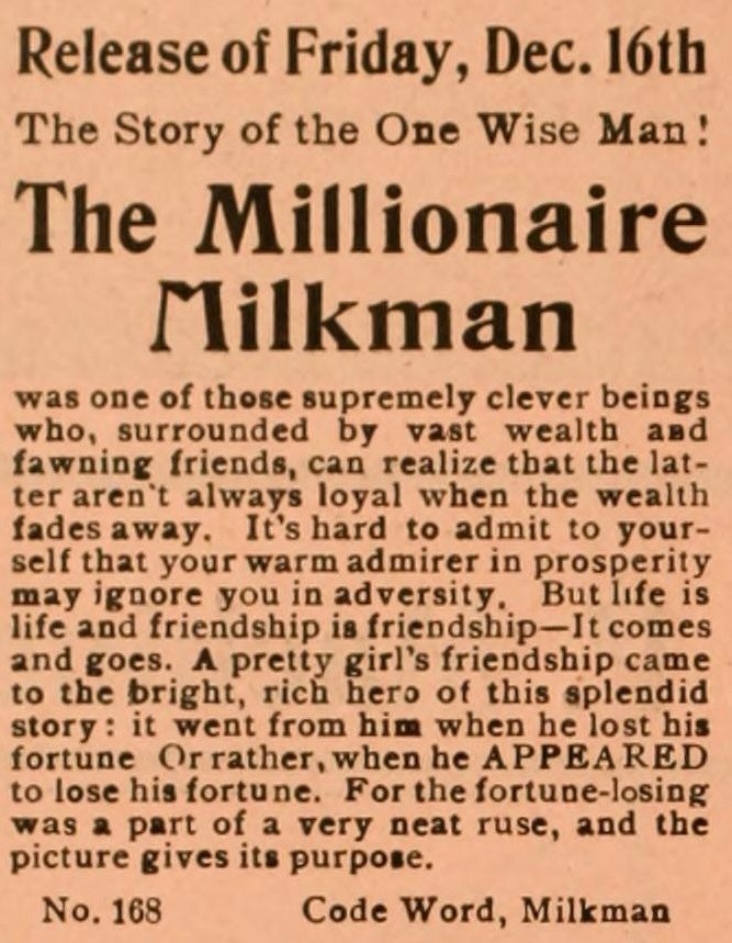 The Millionaire Milkman poster