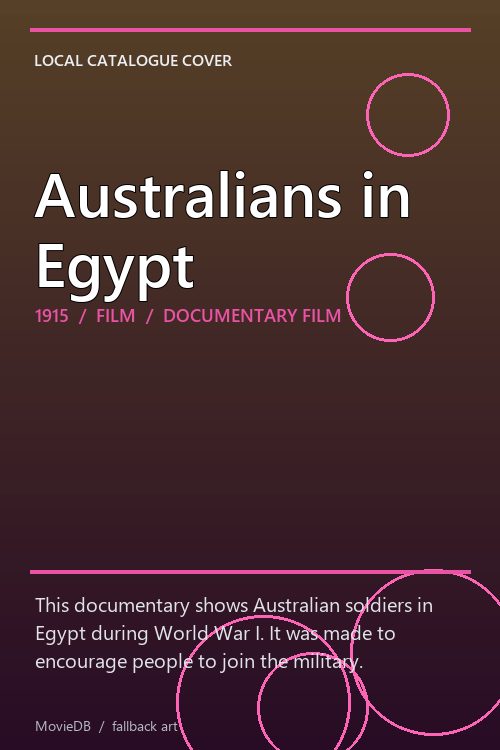 Australians in Egypt poster