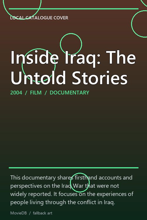 Inside Iraq: The Untold Stories poster