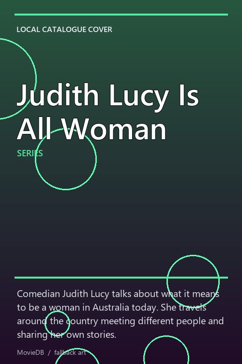 Judith Lucy Is All Woman poster