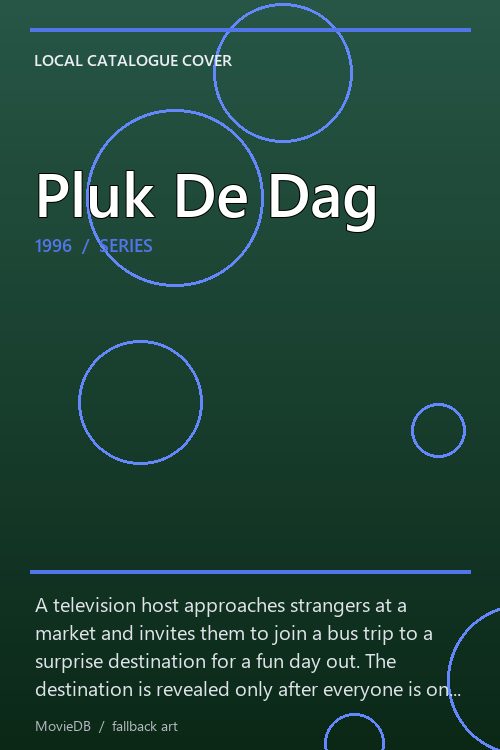 Pluk De Dag poster