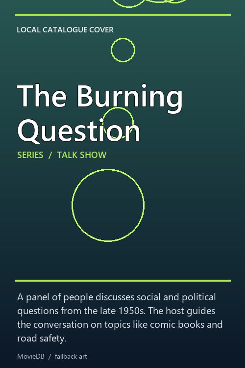 The Burning Question poster