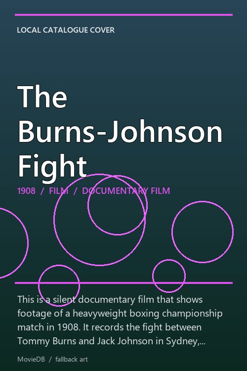 The Burns-Johnson Fight poster