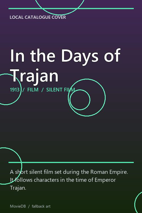 In the Days of Trajan poster