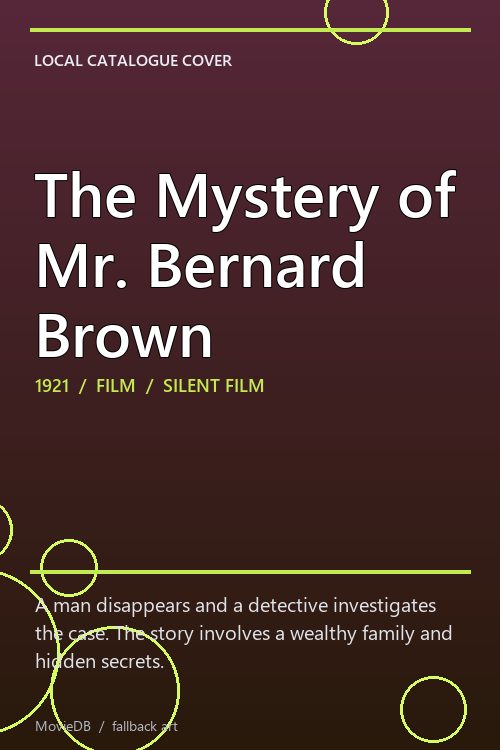 The Mystery of Mr. Bernard Brown poster