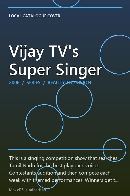 Vijay TV's Super Singer poster