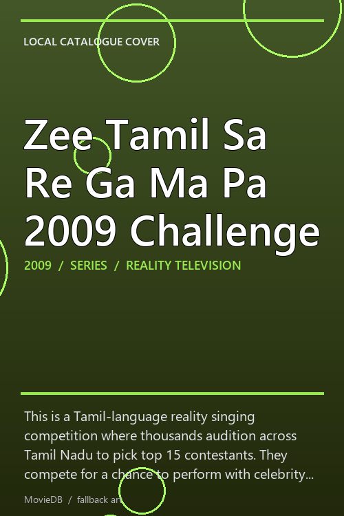 Zee Tamil Sa Re Ga Ma Pa 2009 Challenge poster