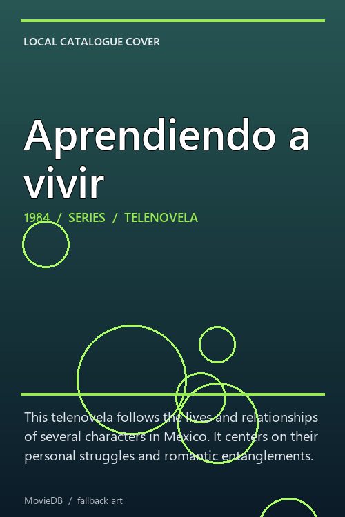 Aprendiendo a vivir poster