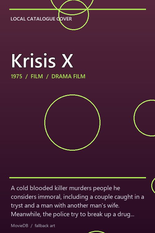 Krisis X poster