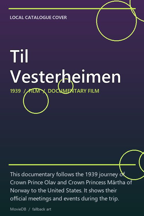 Til Vesterheimen poster