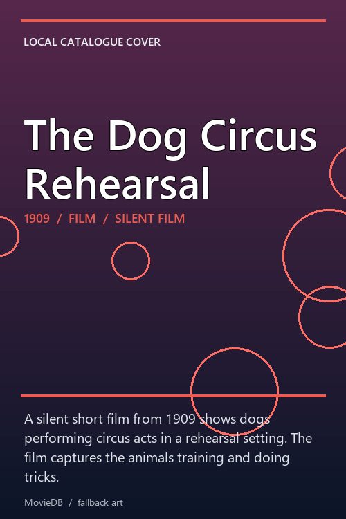 The Dog Circus Rehearsal poster