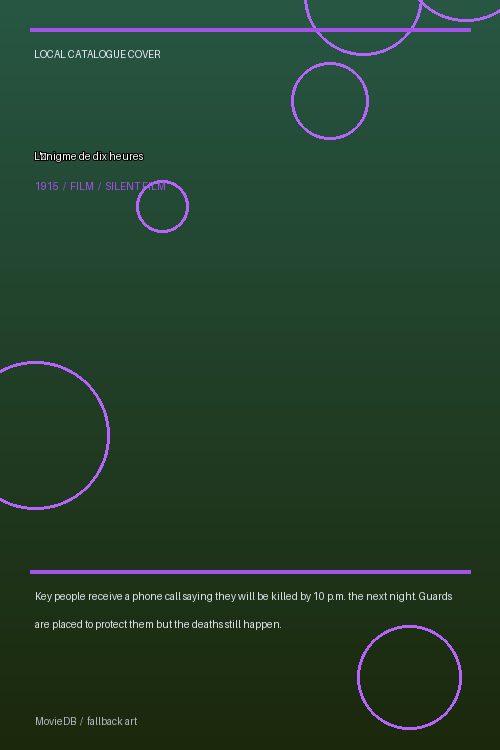 L'énigme de dix heures poster