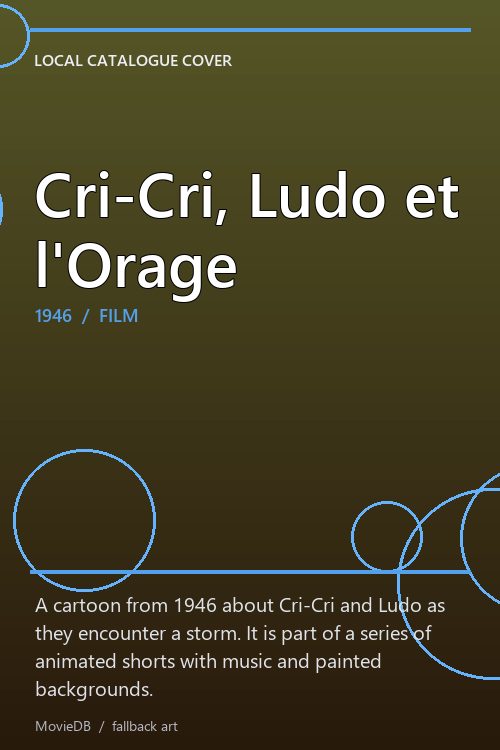 Cri-Cri, Ludo et l'Orage poster
