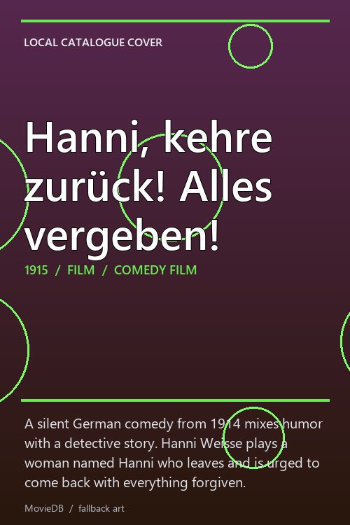 Hanni, kehre zurück! Alles vergeben! poster