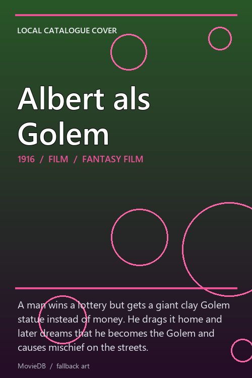 Albert als Golem poster