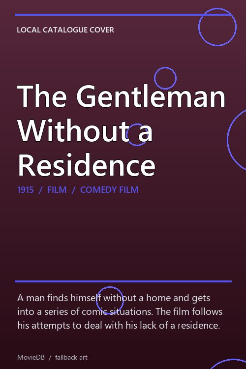 The Gentleman Without a Residence poster