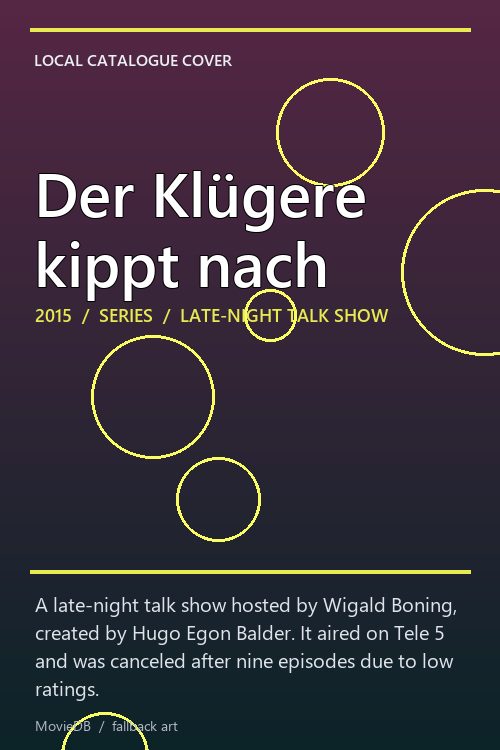 Der Klügere kippt nach poster