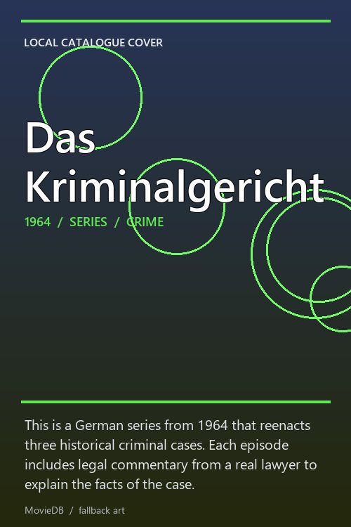 Das Kriminalgericht poster