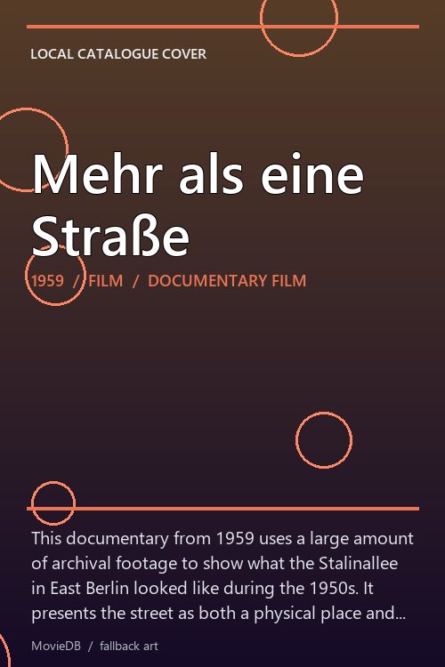 Mehr als eine Straße poster