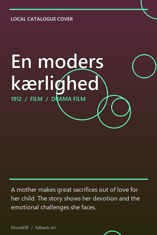 En moders kærlighed poster