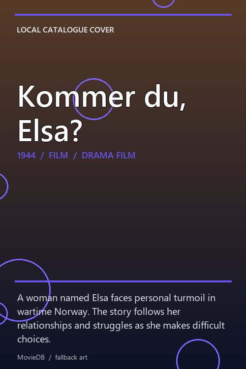 Kommer du, Elsa? poster
