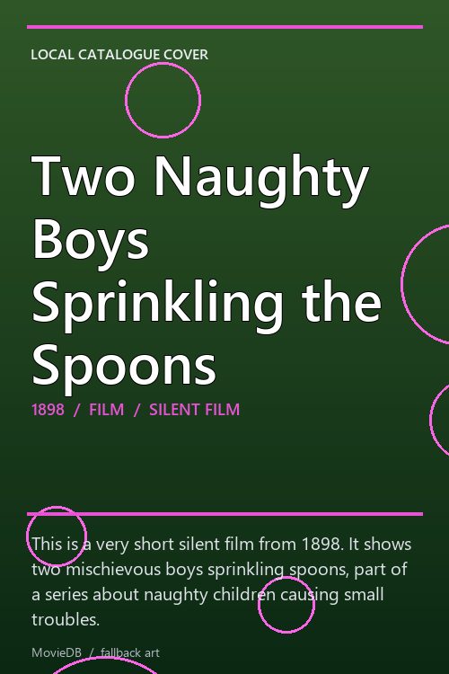 Two Naughty Boys Sprinkling the Spoons poster