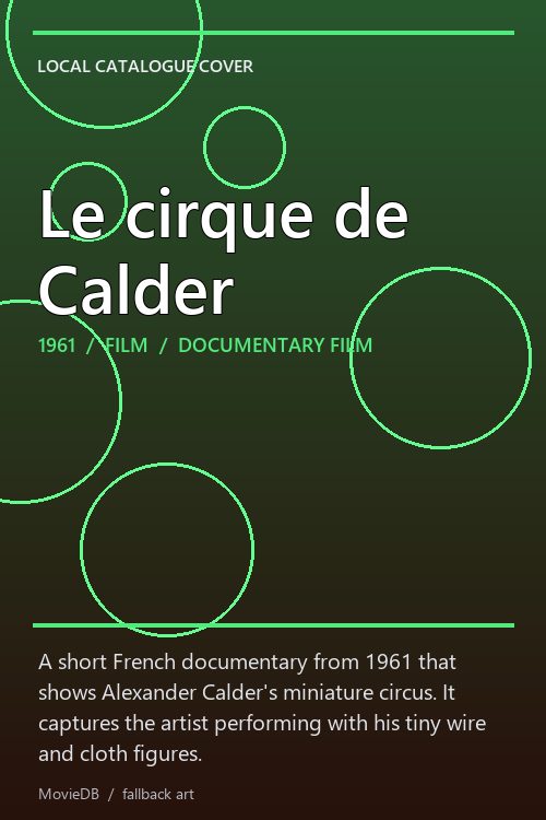 Le cirque de Calder poster